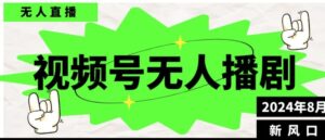 视频号无人直播播剧，月入过万怎么做，不露脸、不违规、不封号、不断流、不交保证金-网创资源