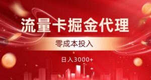 流量卡掘金代理，0成本投入，后期可躺赚-网创资源