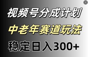 微信视频号收益稳定日入300 ，月入一w-网创资源