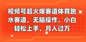 视频号超火爆赛道体育跳水赛道，无脑操作，小白轻松上手，月入过万-网创资源