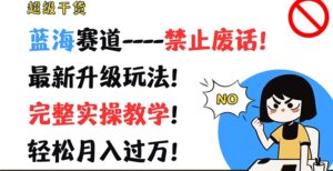 非常干货知识，瀚海跑道-严禁空话，全新升级玩法，详细实际操作课堂教学，轻轻松松月入了万【揭密】-网创资源