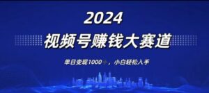 2024年度微信视频号挣钱比赛道，单日转现1K，新手轻轻松松下手-网创资源