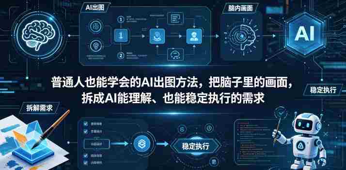普通⼈也能学会的AI出图⽅法，把脑子里的画面，拆成AI能理解、也能稳定执行的需求【文档】
