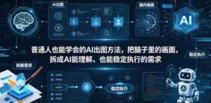 普通⼈也能学会的AI出图⽅法，把脑子里的画面，拆成AI能理解、也能稳定执行的需求【文档】-网创资源