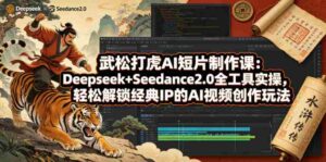 武松打虎AI短片制作课：Deepseek+Seedance2.0全工具实操，轻松解锁经典IP的AI视频创作玩法-网创资源