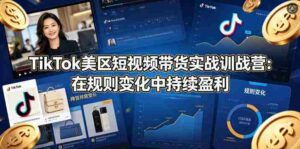 TikTok美区短视频带货实战训战营：在规则变化中持续盈利-网创资源