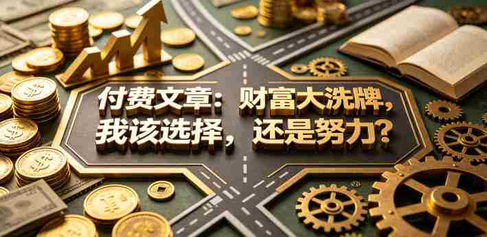 付费文章：财富大洗牌，我该选择，还是努力？