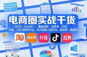 电商圈实战干货（2023-2026年），覆盖淘系、拼多多、抖音、小红书等多平台，助力电商人避开坑、提效率、稳盈利（更新5月10）-网创资源