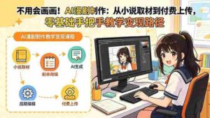 (18439期)不用会画画!AI漫剧制作:从小说取材到付费上传,零基础手把手教学变现路径-网创资源