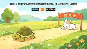 (18434期)剪映+豆包+即梦3.0免费做龟兔赛跑绘本视频,小白轻松学会儿童动画-网创资源