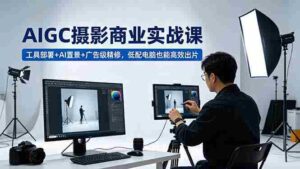 (18436期)AIGC 摄影商业实战课,工具部署+AI置景+广告级精修,低配电脑也能高效出片-网创资源