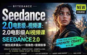 字节跳动的Seedance 2.0 AI电影视频生成制作教程，一键生成多镜头+一致角色+音频叙事-中英字幕-网创资源