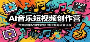 AI音乐短视频创作营：文案创作配图生视频，对口型剪辑全流程-网创资源