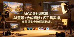 AIGC摄影训练营|AI置景+合成精修+多工具实操,商业摄影全流程落地课-网创资源