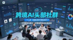 跨境AI头部社群，一个人顶一支团队的时代真正的开始了，分享跨境AI前沿，可落地的实战经验（更新5月11日）-网创资源