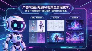 (18455期)广告/动画/短剧AI视频全流程教学,角色一致性控制+镜头运镜+后期合成全覆盖-网创资源