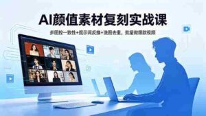（18450期）AI颜值素材复刻实战课，多图控一致性+提示词反推+洗图去重，批量做爆款视频-网创资源