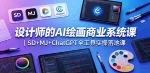 设计师的AI绘画商业系统课｜SD+MJ+ChatGPT全工具实操落地课-网创资源