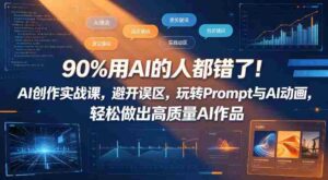 90%用AI的人都错了!AI创作实战课,避开误区,玩转Prompt与AI动画,轻松做出高质量AI作品-网创资源