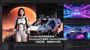 （18475期）AIGC影视剪辑进阶课：DeepSeek生成脚本+Martini生成视频+剪辑后期，完整制作AI短片-网创资源