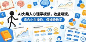 AI火柴人心理学视频,收益可观,适合小白操作,保姆级教学-网创资源