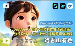 (18497期)Deepseek+即梦+可灵制作古诗词动画:分镜设计+人物一致性+运镜剪辑全流程-网创资源