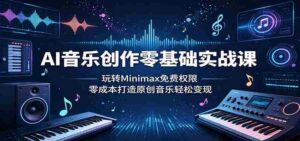 AI音乐创作零基础实战课：玩转Minimax免费权限，零成本打造原创音乐轻松变现-网创资源