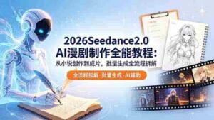 (18537期)2026Seedance2.0 AI制作全能教程:从小说创作到成片,批量生成全流程拆解-网创资源