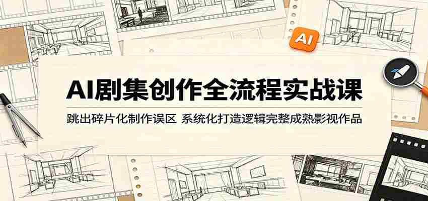 图片[1]-AI剧集创作全流程实战课：跳出碎片化制作误区，系统化打造逻辑完整成熟影视作品