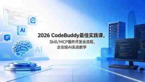(18516期) 2026CodeBuddy最佳实践课,Skill/MCP 插件开发全流程,企业级 AI 实战教学-网创资源