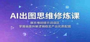AI出图思维修炼课:摒弃堆砌提示词误区,掌握画面拆解逻辑稳定产出优质配图-网创资源