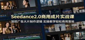 Seedance2.0商用成片实战课:深挖广告大片制作逻辑,实操教学轻松商用落地-网创资源