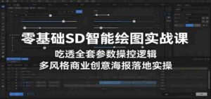 零基础SD智能绘图实战课:吃透全套参数操控逻辑,多风格商业创意海报落地实操-网创资源