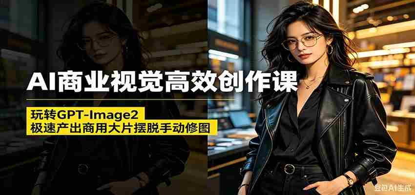 图片[1]-AI商业视觉高效创作课：玩转GPT-Image2，极速产出商用大片摆脱手动修图
