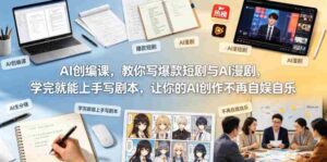 AI创编课,教你写爆款短剧与AI漫剧,学完就能上手写剧本,让你的AI创作不再自娱自乐(更新0521)-网创资源