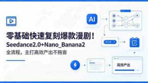 (18611期)零基础快速复刻爆款漫剧!Seedance2.0+Nano_Banana2全流程,主打高效产出不拖沓-网创资源