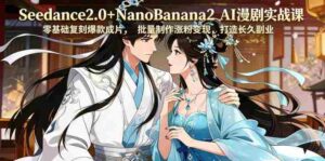 Seedance2.0+NanoBanana2 AI漫剧实战课,零基础复刻爆款成片涨粉变现,打造长久副业收益-网创资源