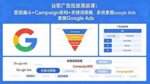 （18588期）谷歌广告投放高级课：营销漏斗+Campaign架构+关键词策略，系统掌握Google Ads-网创资源