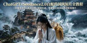 ChatGPT+Seedance2.0白蛇传国风短片全教程｜AI脚本撰写+高清出图+视频生成，零基础打造古风原创影视短片-网创资源