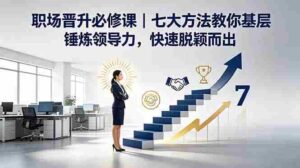 (18629期)付费文章:职场晋升必修课|七大方法教你基层锤炼领导力,快速脱颖而出-网创资源