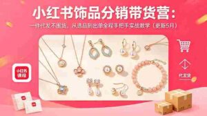 （18626期）小红书饰品分销带货营：一件代发不囤货，从选品到出单全程手把手实战教学（更新5月）-网创资源