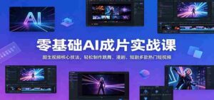 AI漫剧掘金课:解析行业前景与盈利模式,从网文选材到剪辑变现落地-网创资源