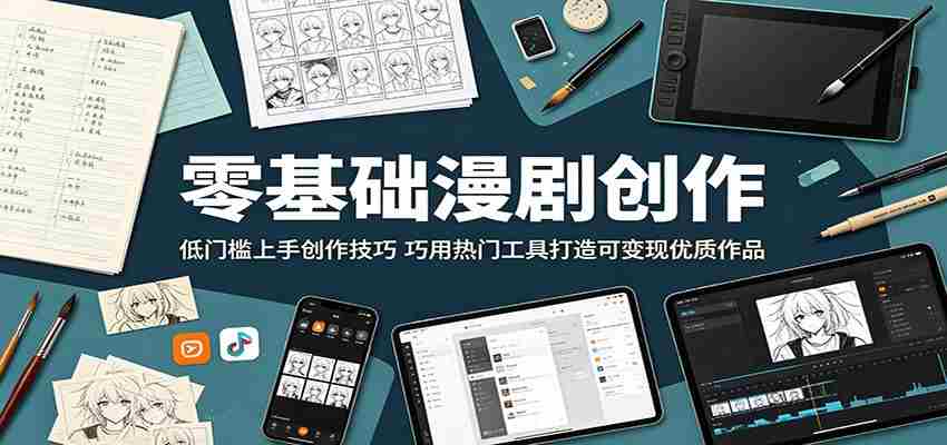 图片[1]-零基础漫剧创作：低门槛上手创作技巧，巧用热门工具打造可变现优质作品
