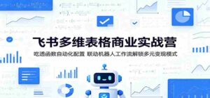 飞书多维表格商业实战营:吃透函数自动化配置,联动机器人工作流解锁多元变现模式-网创资源