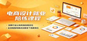 电商设计就业陪练课程:深耕行业认知找准自我定位,全流程指导面试谈薪拿下高薪岗位-网创资源
