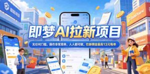 2026年即梦AI拉新项目最新玩法，无任何门槛，操作非常简单，人人都可做，拉新佣金最高13元每单-网创资源