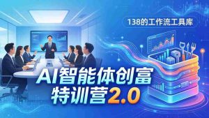 （17833期）AI智能体创富训练营2.0：3天闭门直播+视频课+工具库，从0到1搭建智能体附138个工作流-网创资源