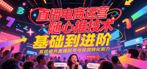 直播电商运营随心推投放技术基础到进阶，系统提升直播起号与投放转化能力-网创资源