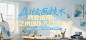 AI绘画技术商业应用与艺术创作入门到专业，基础操作/商业案例/模型调优/渐进式教学-网创资源