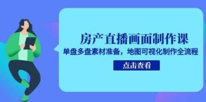 房产直播画面制作课，单盘多盘素材准备，地图可视化制作全流程[db:副标题]-网创资源